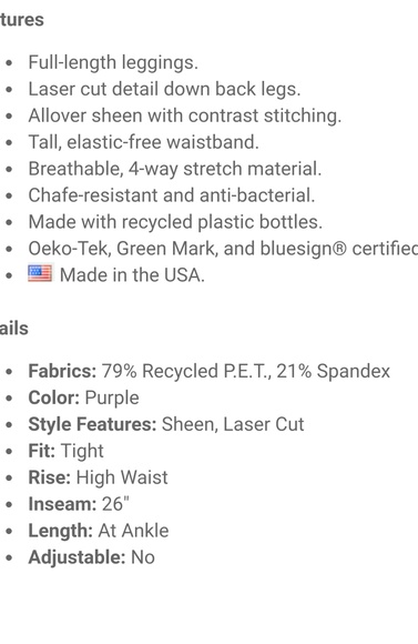 🎈 Teeki Janis Leggings, NWT - Picture 2 of 8